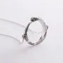 Серебряное колье Змей Уроборос 181256 Оникс 48