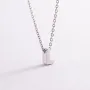 Серебряное колье с буквой L 1105 L Оникс 45