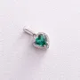 Серебряный кулон Сердечко с кварцом и фианитами 3983/1р-QGR Оникс