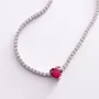 Серебряное колье - чокер Сердечко с фианитами 181257 Оникс 40