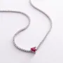 Серебряное колье - чокер Сердечко с фианитами 181257 Оникс 40