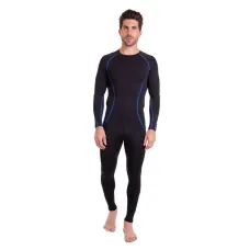 Комплект компресійний чоловічий для спортзалу Longslive LD-1001-LD-1201 Lidong XXL Чорно-синій (06531019)