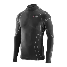 Термокофта з комірцем (лонгслів) X-Tech Maglia Race 3 Munica Lunga lupetto Nero XXL/XXXL Чорна Термокофта з комірцем (лонгслів) X-Tech Maglia Race 3 Munica Lunga lupetto Nero XXL/XXXL Чорна