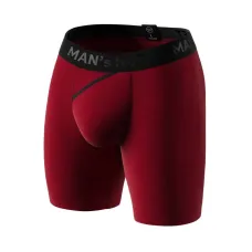 Мужские анатомические боксеры из хлопка Anatomic Long 2.0 Black Series бордовый MAN's SET M