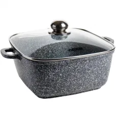Кастрюля с крышкой мраморное покрытие Benson BN 360 2.1л 18 см Черный