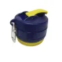 Складной силиконовый стакан с крышкой и трубочкой 350 мл Tonna Waist BLUE and YELLOW