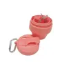 Складной силиконовый стакан с крышкой и трубочкой 350 мл Tonna Waist SALMON-PINK