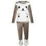 Жіноча піжама Lesko Bear White 2XL Коричнево-білий (10436-54903)