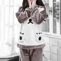 Жіноча піжама Lesko Bear White 2XL Коричнево-білий (10436-54903)