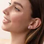 Серебряные серьги - пусеты Крестики (фианиты) 058310 Оникс