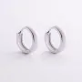 Серьги - кольца в белом золоте с08210 Оникс
