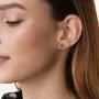 Серьги - пусеты Подсолнухи в желтом золоте с08226 Оникс