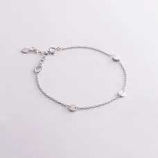 Серебряный браслет Монетки 905-01118 Оникс 17