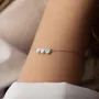 Серебряный браслет Сердечки 905-00885 Оникс 17