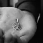 Серебряный кулон Георгий Победоносец 133220 Оникс