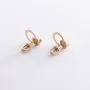 Серьги - пусеты Эйприл с фианитами (желтое золото) с08224 Оникс