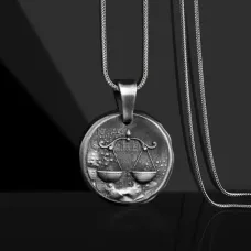 Серебряный кулон Знак зодиака Весы 133221терези Оникс