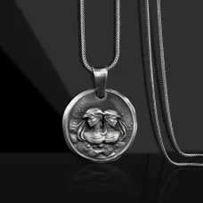 Серебряный кулон Знак зодиака Близнецы 133221близнюки Оникс