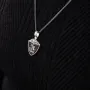 Серебряный кулон Св. Георгий Подебедоносец с эбеновым деревом 974 Оникс