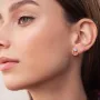 Серьги - пусеты Эйприл с топазами (красное золото) с08230 Оникс