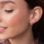 Серьги - пусеты Эйприл с топазами (красное золото) с08230 Оникс