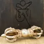 Ваджр (дордже) HandiCraft Бронза посеребрение Семь спиц 24 см (26362)