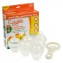 Набор формочек для варки яиц без скорлупы Eggies 6 шт + ложечка 16х16х6 см Белый