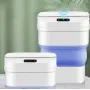 Розкладне відро для сміття RIAS ZSW-L11 з сенсорною кришкою 8L White (3_01529)