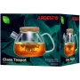 Чайник для заварювання Ardesto Midori 1000 мл боросилікатне скло з бамбуковою кришкою AR3010GF