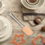 Лопатка силіконова 25,5*5,3 см прозора/персикова Maestro MR-1580