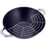 Казан чавунний з антипригарним мармуровим покриттям Kamille Wok KM-4815