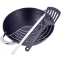 Казан чавунний з антипригарним мармуровим покриттям Kamille Wok KM-4815