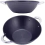 Казан чавунний з антипригарним мармуровим покриттям Kamille Wok KM-4815