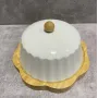 Тарелка бамбуковая с фарфоровой крышкой для пироженных, сыра, масла Bona Di 289-392
