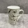 Чашка с крышкой керамическая с ложкой 