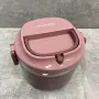Ланч бокс пластиковий корпус внутрішня ємність нержавіюча сталь Kamille рожевий KM-2135