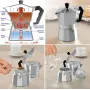 Гейзерна кавоварка Coffee еспресо 150мл на 3 чашки Empire DP38473