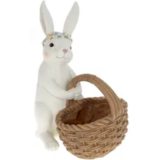 Статуетка Bona Easter Bunny із штучного каменю 22х15.5х26.5 см Різнокольоровий (DP186288)