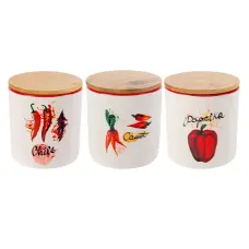 Банки Lefard Chile-Carrot-Paprika 3 шт 620 мл Белый (AL186525) Банки Lefard Chile-Carrot-Paprika 3 шт 620 мл Белый (AL186525)