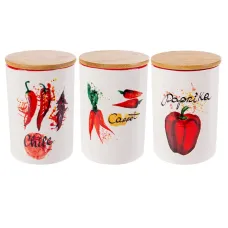 Банки Lefard Chile-Carrot-Paprika 3 шт 1000 мл Белый (AL186526) Банки Lefard Chile-Carrot-Paprika 3 шт 1000 мл Белый (AL186526)