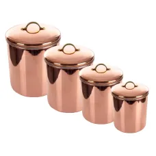 Банки Lefard Noble Metal 4 шт Золотистый (AL186533) Банки Lefard Noble Metal 4 шт Золотистый (AL186533)