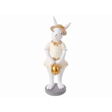 Статуетка Lefard Пасхальна Крольчиха в бежевому 10х8х26 см Білий (AL186552)