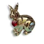 Статуетка Crystocraft Кролик Кришталеве серце зі стразами Swarovski 6х6 см Gold (AL186563)