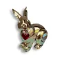 Статуетка Crystocraft Кролик Кришталеве серце зі стразами Swarovski 6х6 см Gold (AL186563)