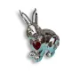 Статуетка Crystocraft Кролик Кришталеве серце зі стразами Swarovski 6х6 см Silver (AL186564)
