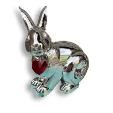 Статуетка Crystocraft Кролик Кришталеве серце зі стразами Swarovski 6х6 см Silver (AL186564) Статуетка Crystocraft Кролик Кришталеве серце зі стразами Swarovski 6х6 см Silver (AL186564)