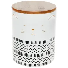 Керамическая банка для сыпучих продуктов Kitti 1200ml белая DP218236 BonaDi Керамическая банка для сыпучих продуктов Kitti 1200ml белая DP218236 BonaDi