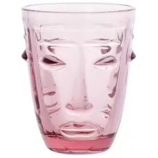 Склянки Sara 6 штук 250ml із рожевого напівпрозорого скла BonaDi DP218244 Склянки Sara 6 штук 250ml із рожевого напівпрозорого скла BonaDi DP218244