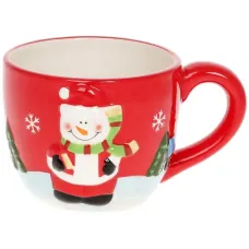 Різдвяна керамічна кружка Snow 550ml BonaDi DP218246 Різдвяна керамічна кружка Snow 550ml BonaDi DP218246