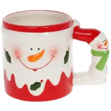 Різдвяна керамічна кружка Snowman 400ml BonaDi DP218248
